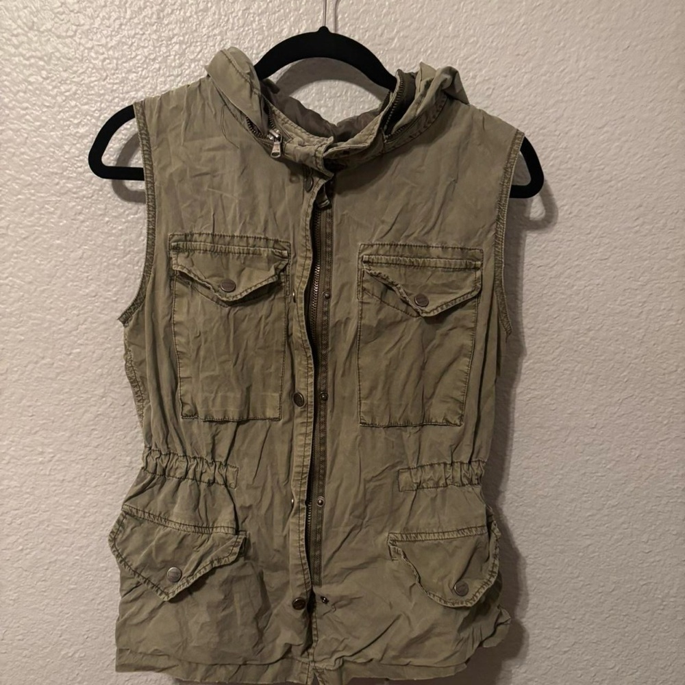 Levi's Green Vest with Floral Interior